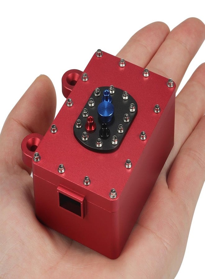 YSKMLOLP RC Crawler Cell Box, SCX10 Receiver Box, 1/10 RC Fuel Cell Receiver Box for 1/8 1/10 RC Rigs Crawler Capra RR10 SCX10 PRO VS4-10 TRX4 TRX6 TF2 D90 CC02(Red) - Image 5